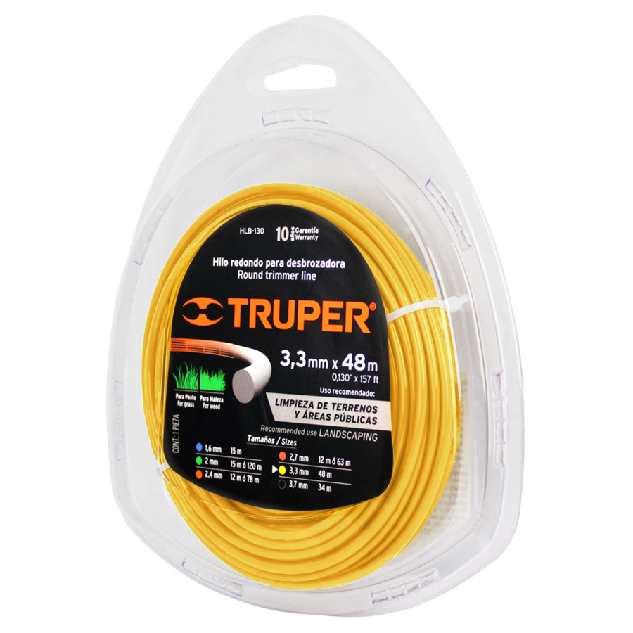 TRUPER Hilo Redondo Para Desbrozadora 48 M Largo 3 3 Mm Agro Caminante