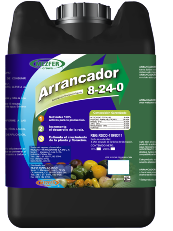 ARRANCADOR 8-24-0 (NITROGENO+FOSFORO) 19L Mezfer