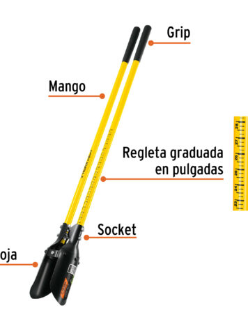 CAVADOR HERCULES MANGO FIBRA VIDRIO TRUPER