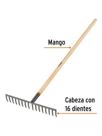 RASTRILLO TRUPER RECTO 16 DIENTES