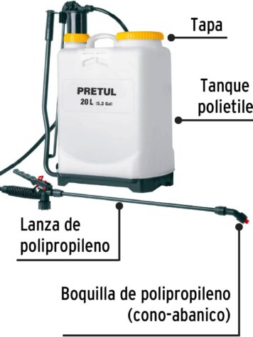 FUMIGADOR DE MOCHILA 20 LTS (24588) PRETUL