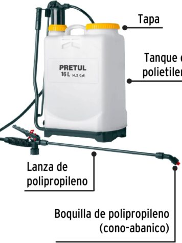 FUMIGADOR DE MOCHILA 16 LTS (24584) PRETUL