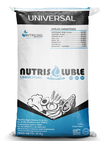 NUTRISOLUBLE UNIVERSAL 20-20-20 SACO DE 20 KILOS NUTRILINE